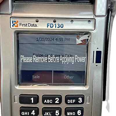 First Data FD130 Credit Card Machine w/Power Supply New Open Box First Data Does Not Apply - фотография #4