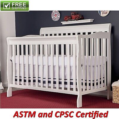 Convertible Baby Bed 5-in-1 Full Size Crib White Nursery Bedroom Furniture New! Dream on Me 660-W