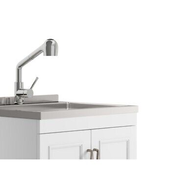 Simpli Home Cardinal Transitional 24"Laundry Cabinet Faucet Stainless Steel Sink Без бренда AXCLDYCAR24-SS - фотография #4