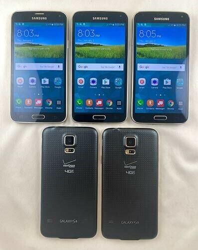 5 Samsung SM-G900V Galaxy S5 Verizon/Unlocked Lot Phone  GOOD Samsung SM-G900VZKAVZW
