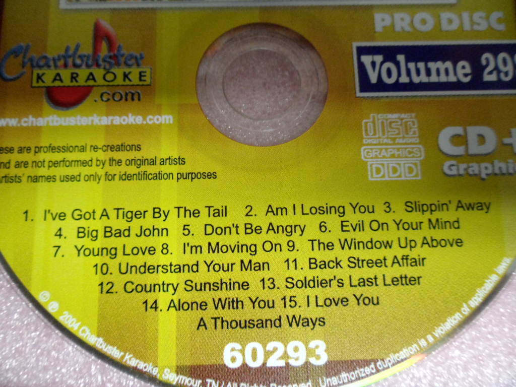 Chartbuster Karaoke -  Country Hits Collection  CD + G   5 Disc Chartbuster - фотография #3
