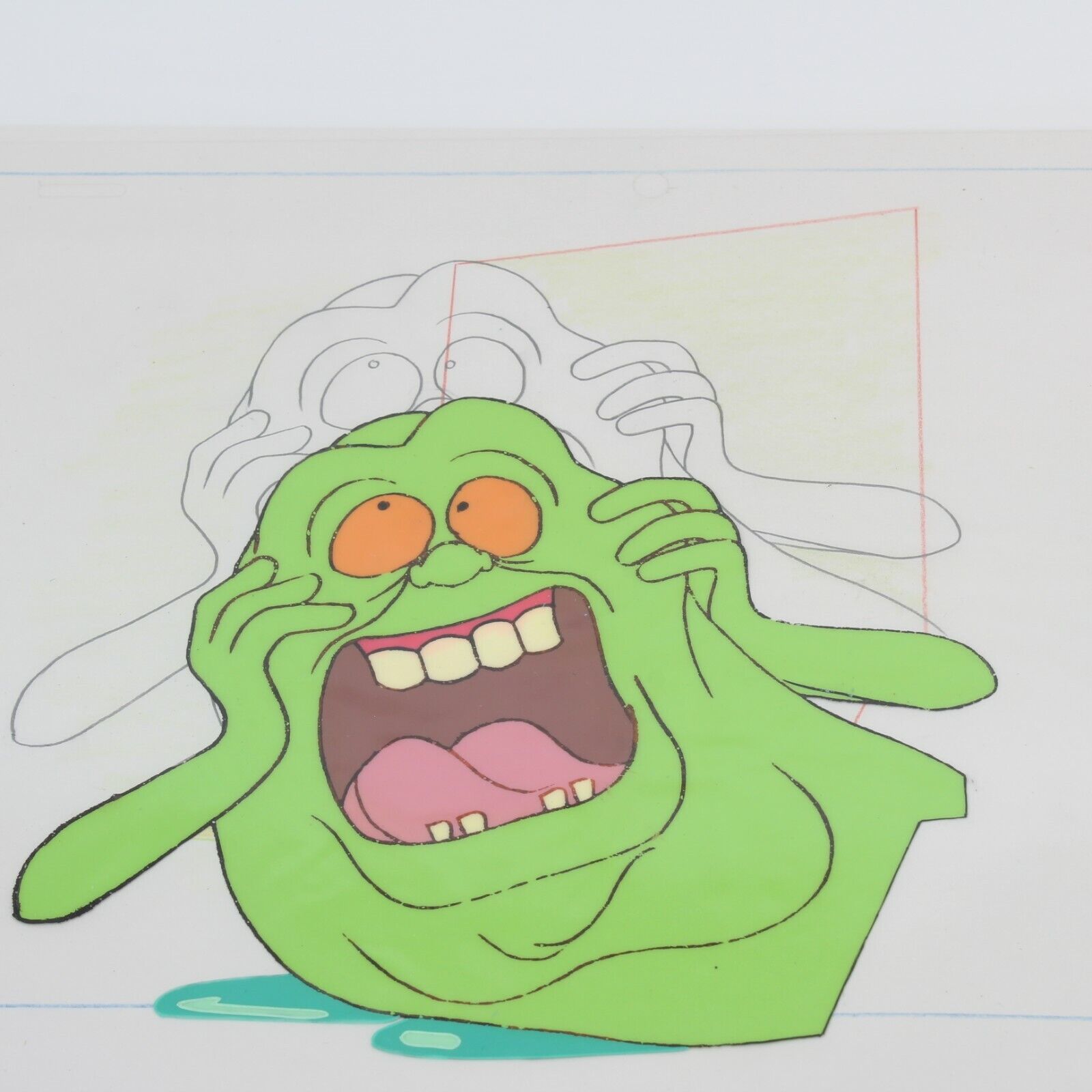 SLIMER FROM THE REAL GHOSTBUSTERS ANIMATION CEL LOT OF THREE CELS W/COA Без бренда