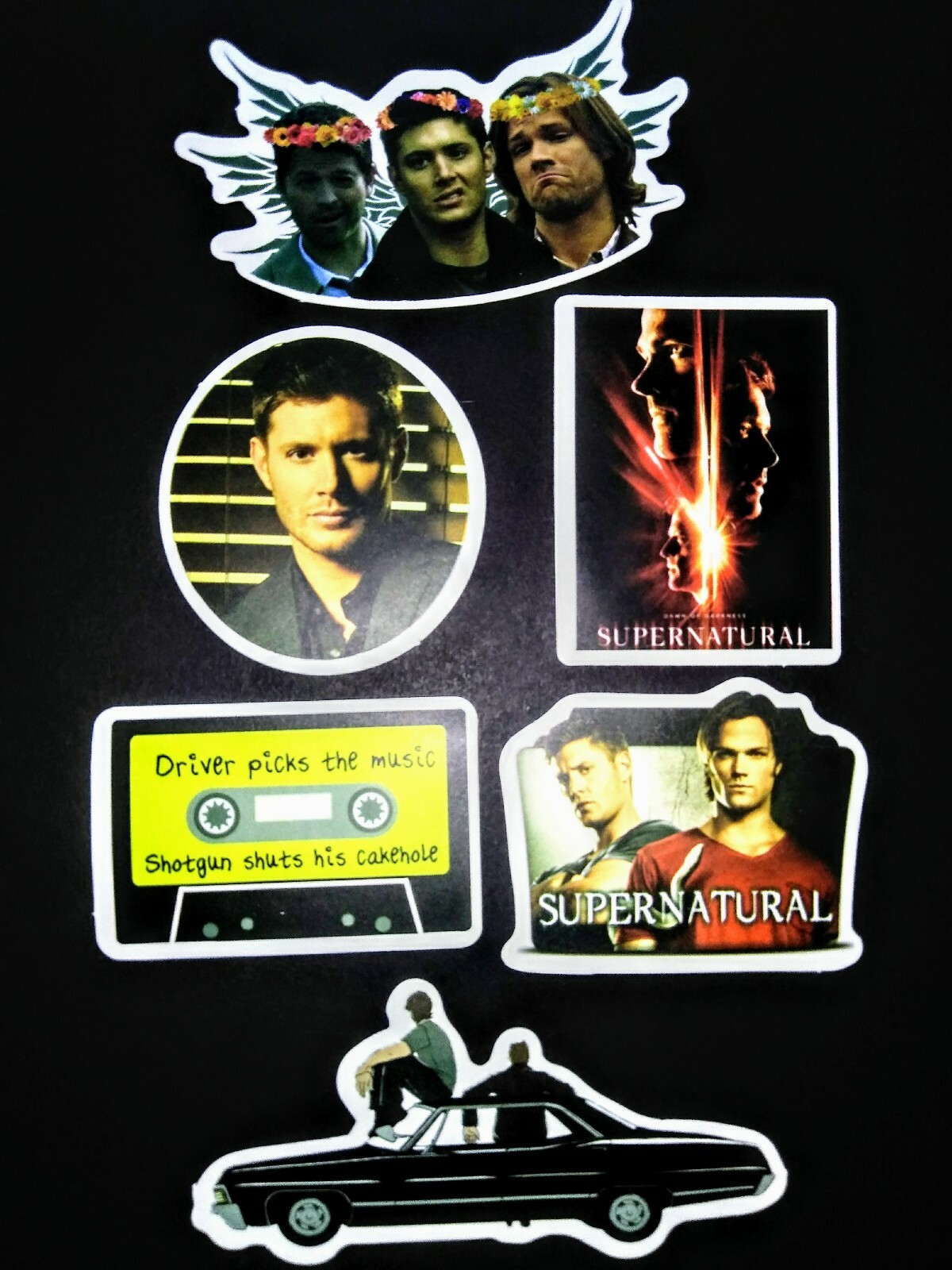 45, Sticker, Decals, Supernatural, Show, Sam, Dean, Winchester, Castiel, Horror Без бренда - фотография #6