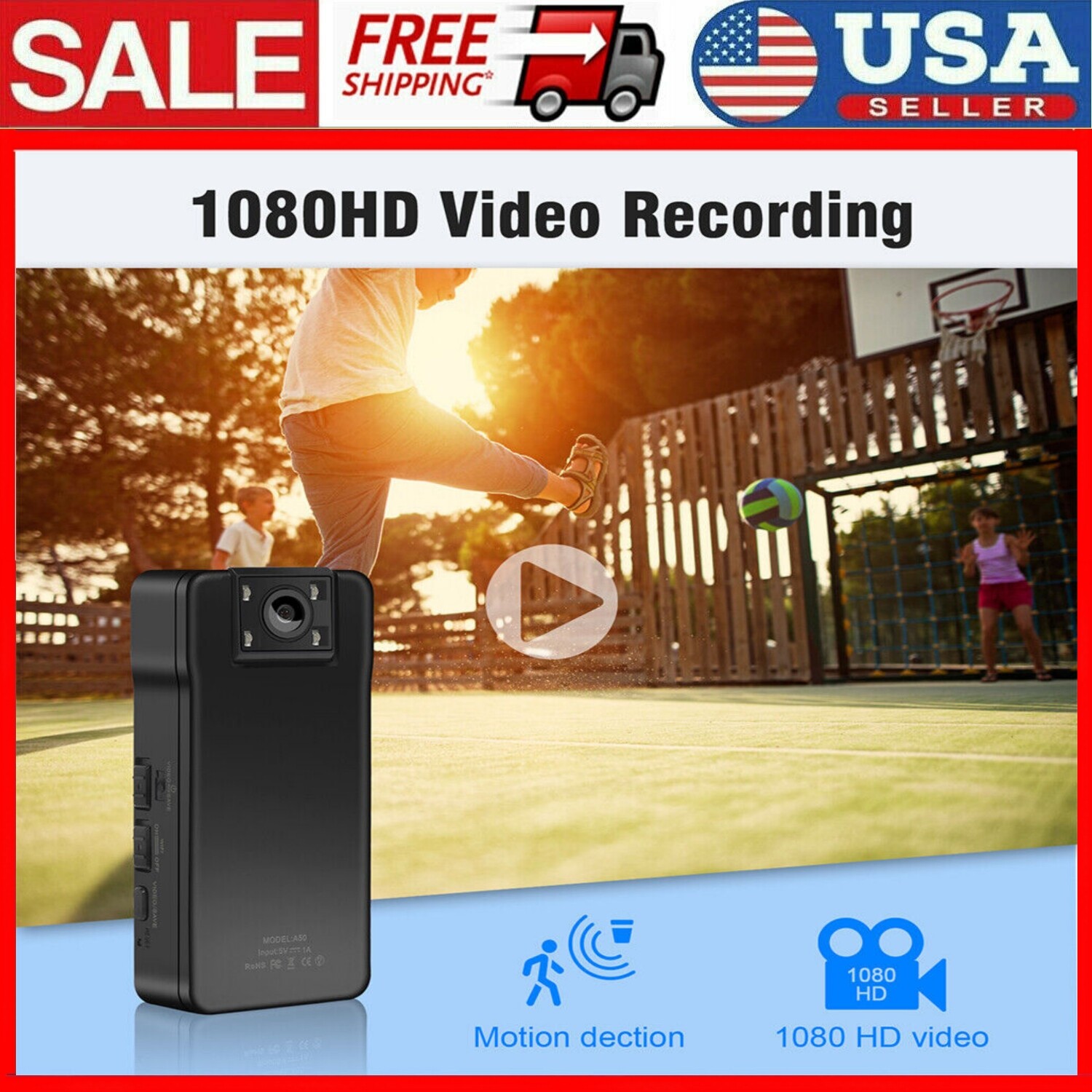 WiFi Video Recorder DVR IR Night 1080P HD Cams Camcorder Mini Body Police Camera Unbranded Camcorder