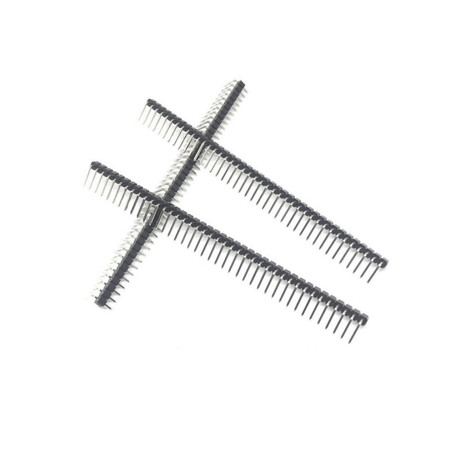 [10x] 1x40 Pin 2.54mm Right Angle Single Row Male Pin Header Connector - 90 deg Generic Does Not Apply - фотография #6