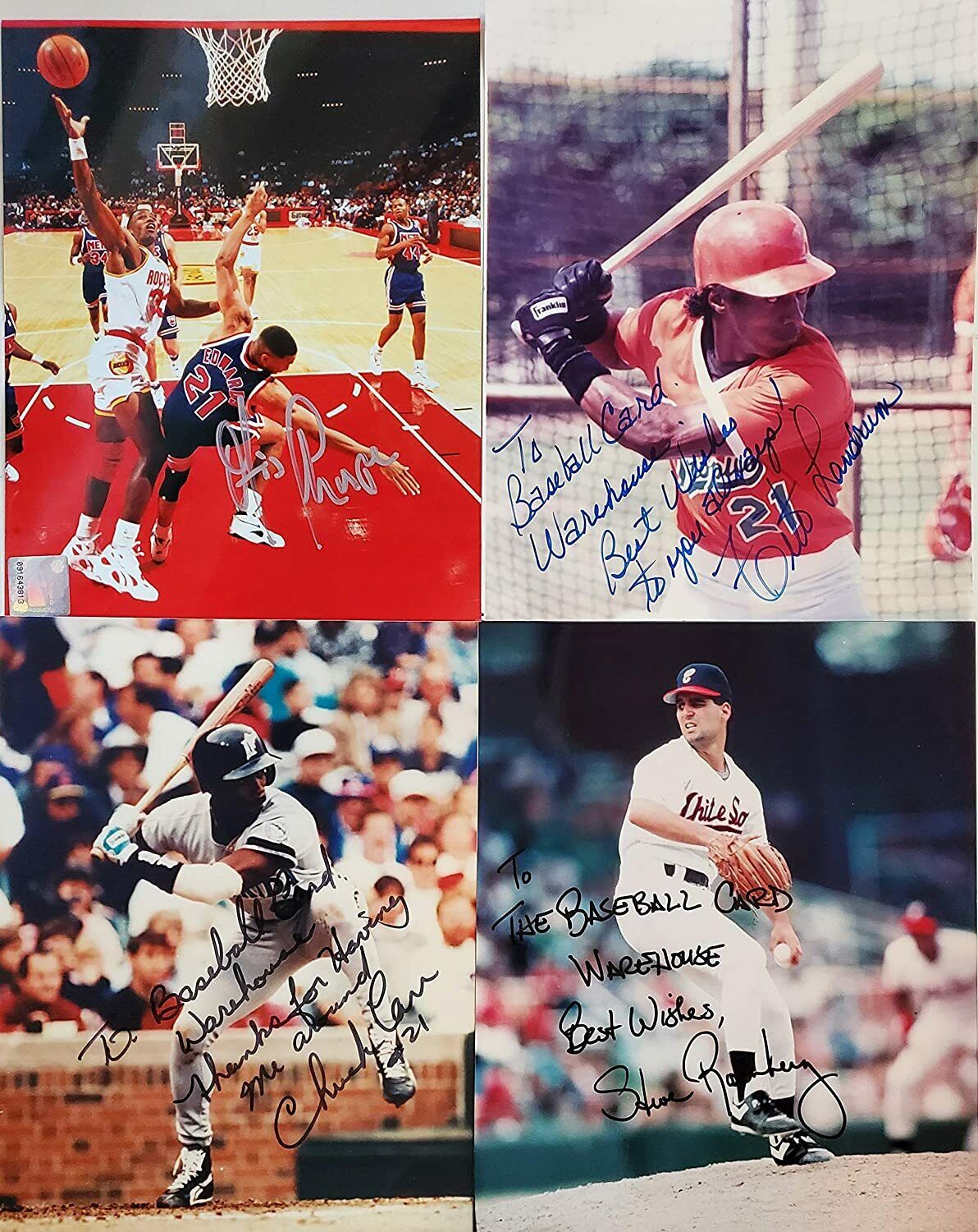 Lot of 11 signed personalized sports photos 8X10 including Tito Landrum, + Без бренда