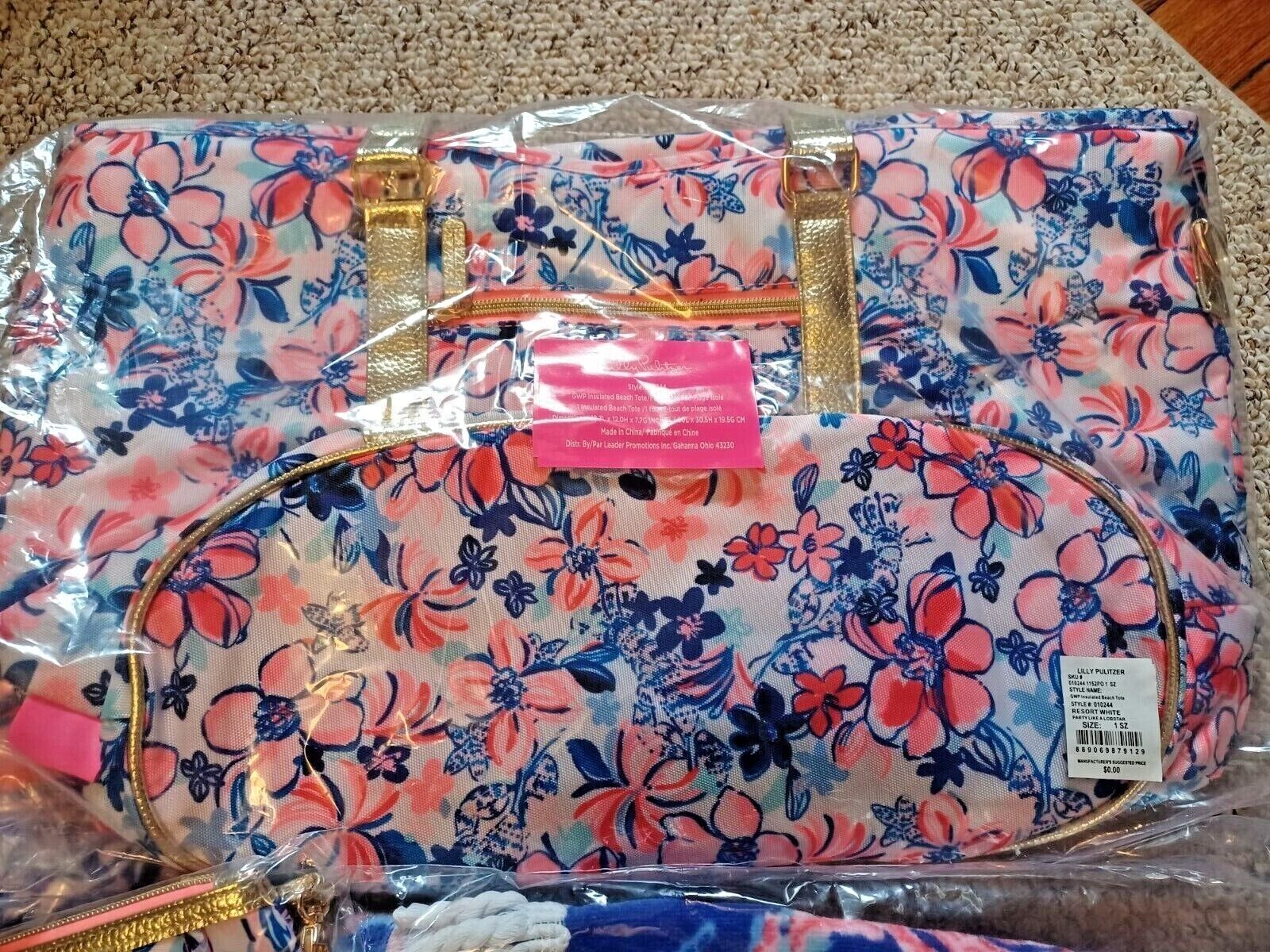 NWT SET LILLY PULITZER INSULATED TOTE BAG,2 BEACH TOWELS,1 COSMETIC POUCH PURSE  Lilly Pulitzer - фотография #2