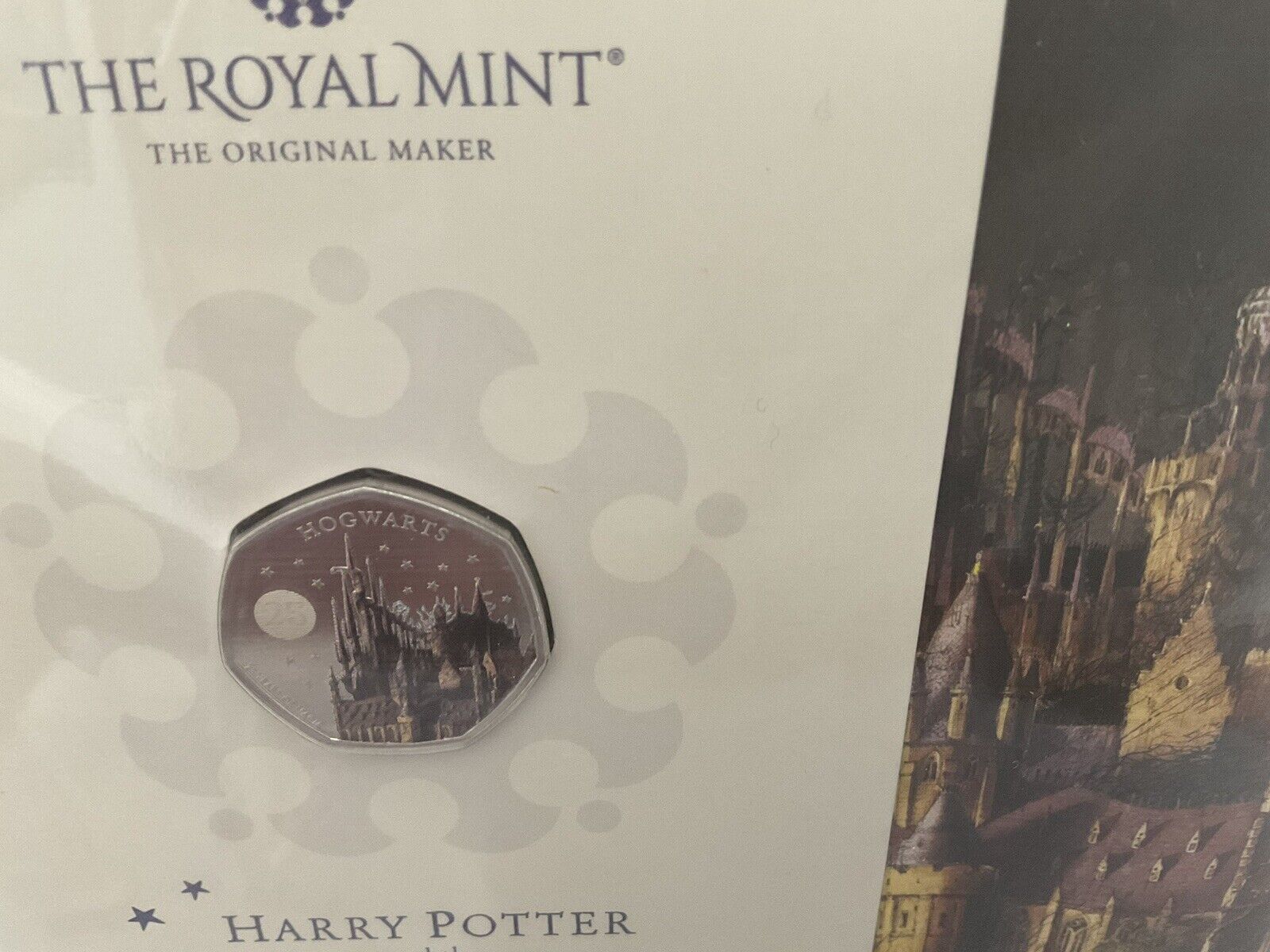 Royal Mint 2023 Harry Potter Hogwarts Color Coin in Folder! BU 50p Coin #4of4 Без бренда - фотография #14