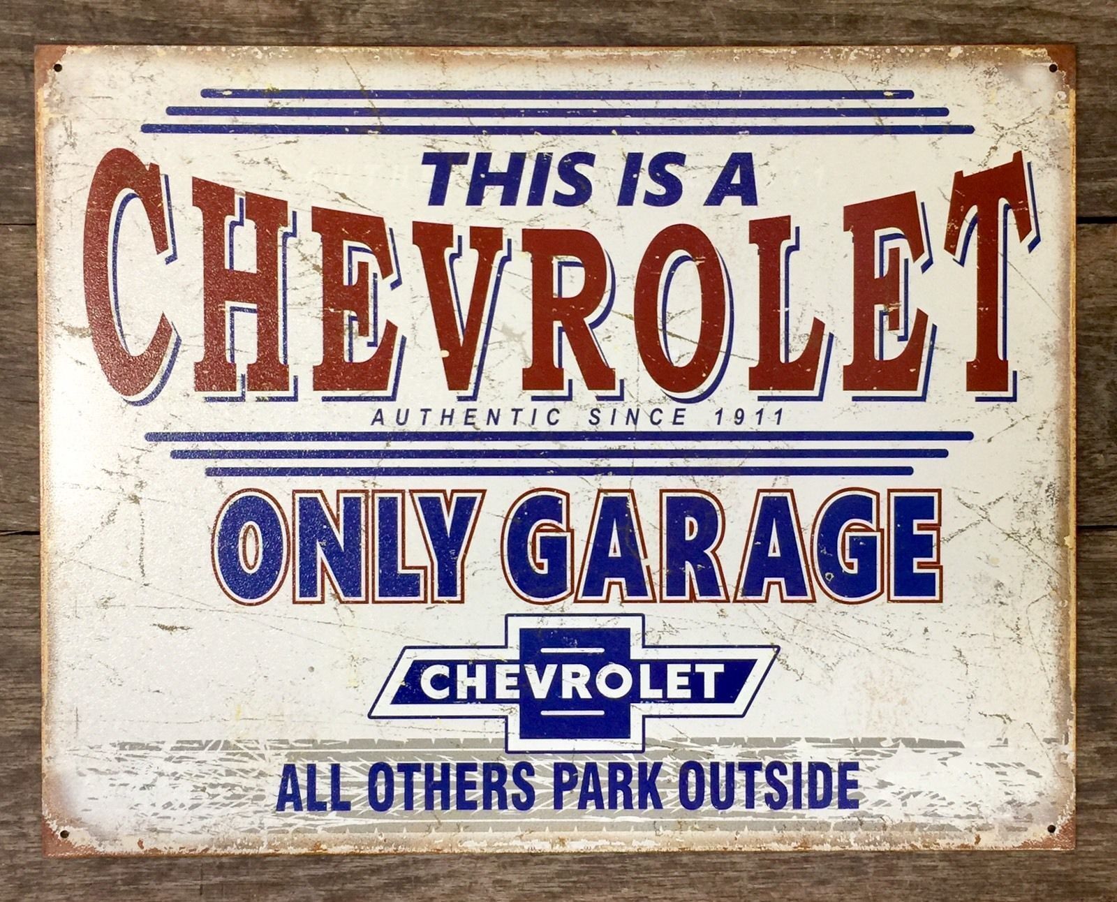 New Chevy Garage Other Park Outside Metal Sign Auto Shop Vtg Reproduction Gift Без бренда