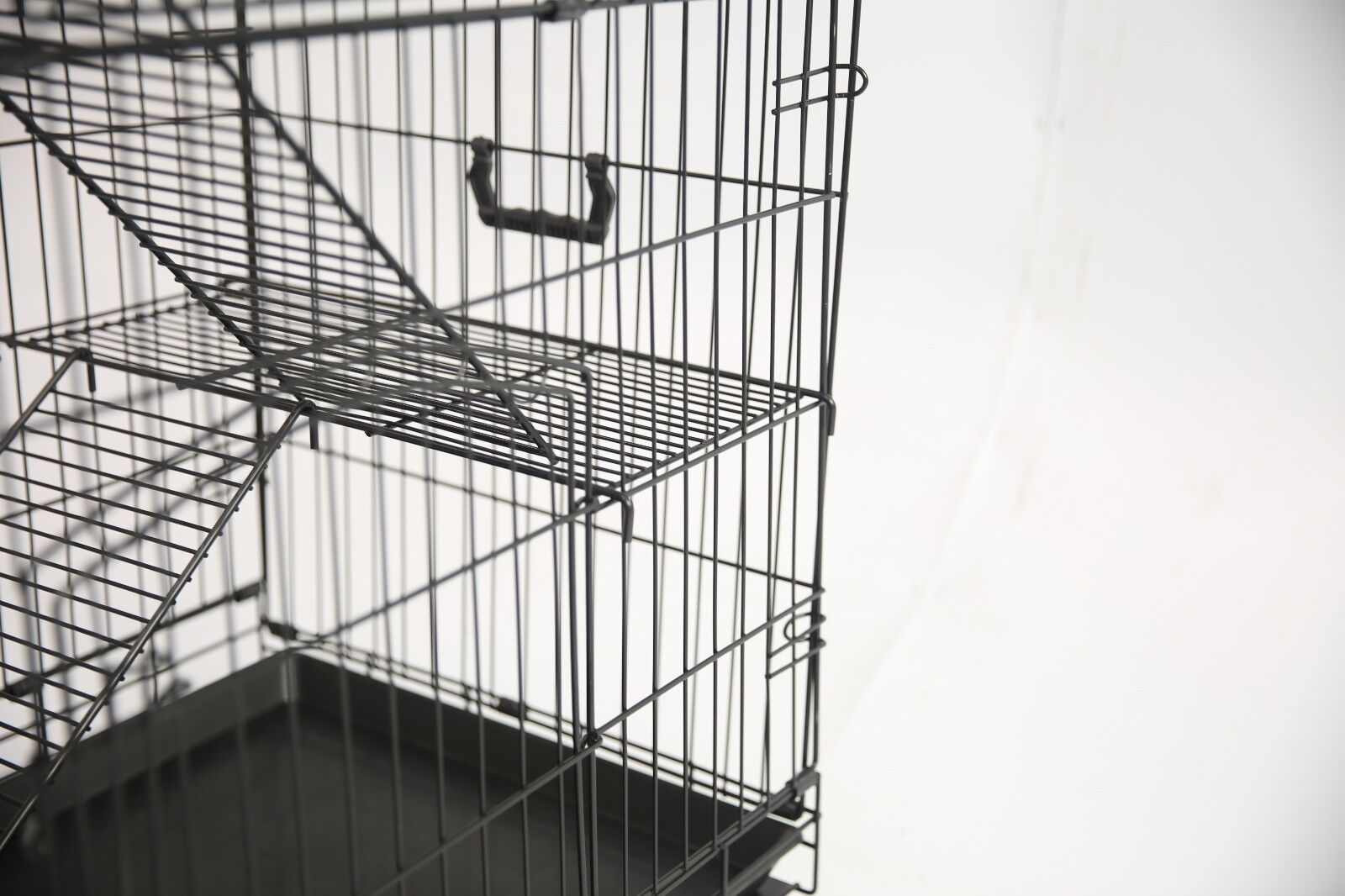 30" New Homey Pet Folding Wire Cat Ferret Chinchilla Cage Crate w Tray &Hammock  Homey Pet Station CT-W41-BLK - фотография #11