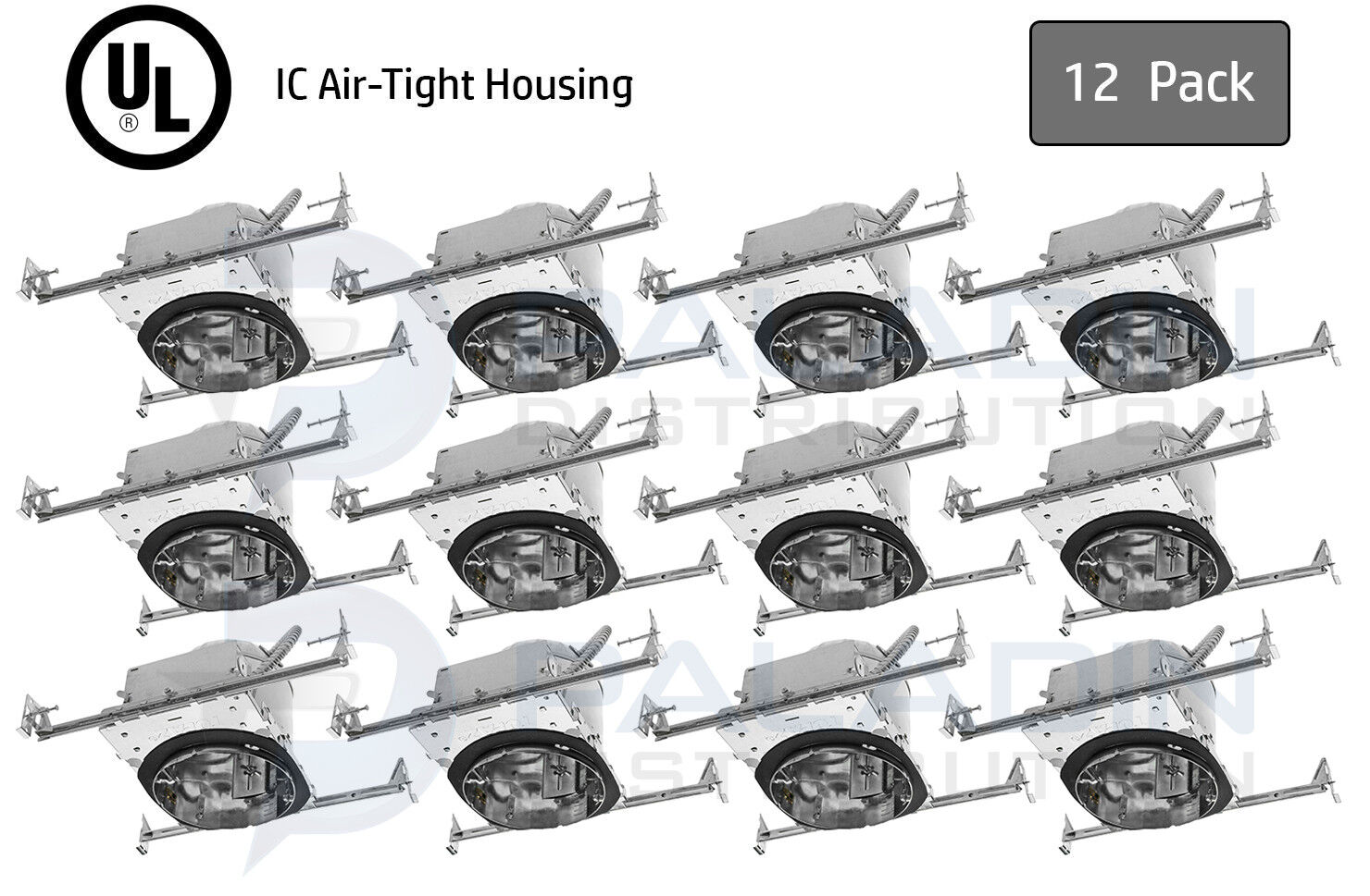 6" Inch New Construction Recessed Can Light Housing - IC AT E26 (12 Pack) TOPAZ RH6/N/IC/ATS-28
