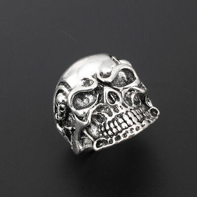 Wholesale 25pcs Lots Gothic Punk Skull Antique Silver Rings Mixed Style Jewelry Unbranded - фотография #3