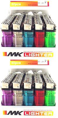 100 Disposable Cigarette Lighters Wholesale Bulk Lot Lighter Classic Full Size Без бренда