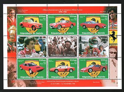 Guinea 1988 Wholesale Lot Of 10 Stamps Sheets Ferrari Racing Cars MNH #12955 Без бренда - фотография #2