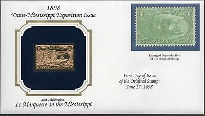 1898 Trans-Mississippi Exp Issue U.S Golden Replicas of Classic Stamps. Set of 9 Без бренда