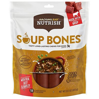 Soup Bones Dog Treats, Beef & Barley Flavor, 11 Bones Rachael Ray Nutrish