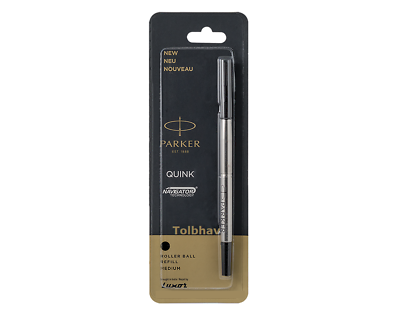 5 X Parker Quink Roller Ball Rollerball Pen Refills Black Ink Medium Nib New PARKER - фотография #3