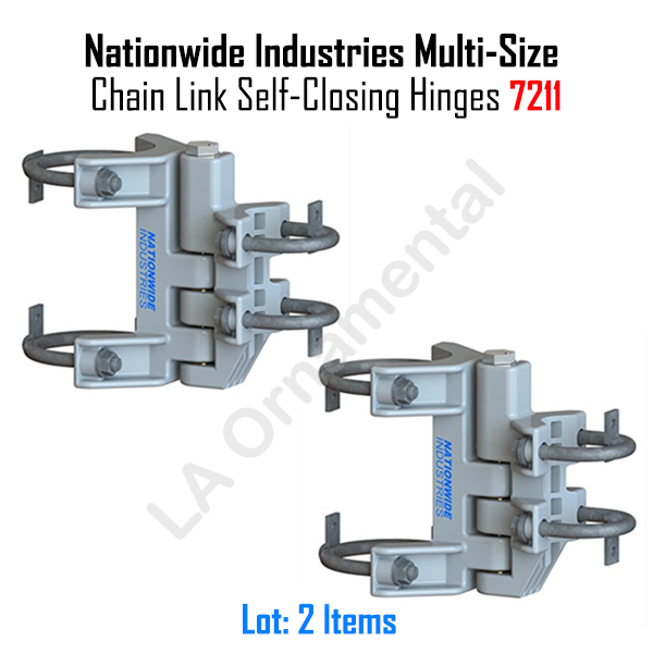 Nationwide Industries Multi-Size Chain Link Self-Closing Hinges 7211 (One Pair) nationwide industries CL-7211-GY