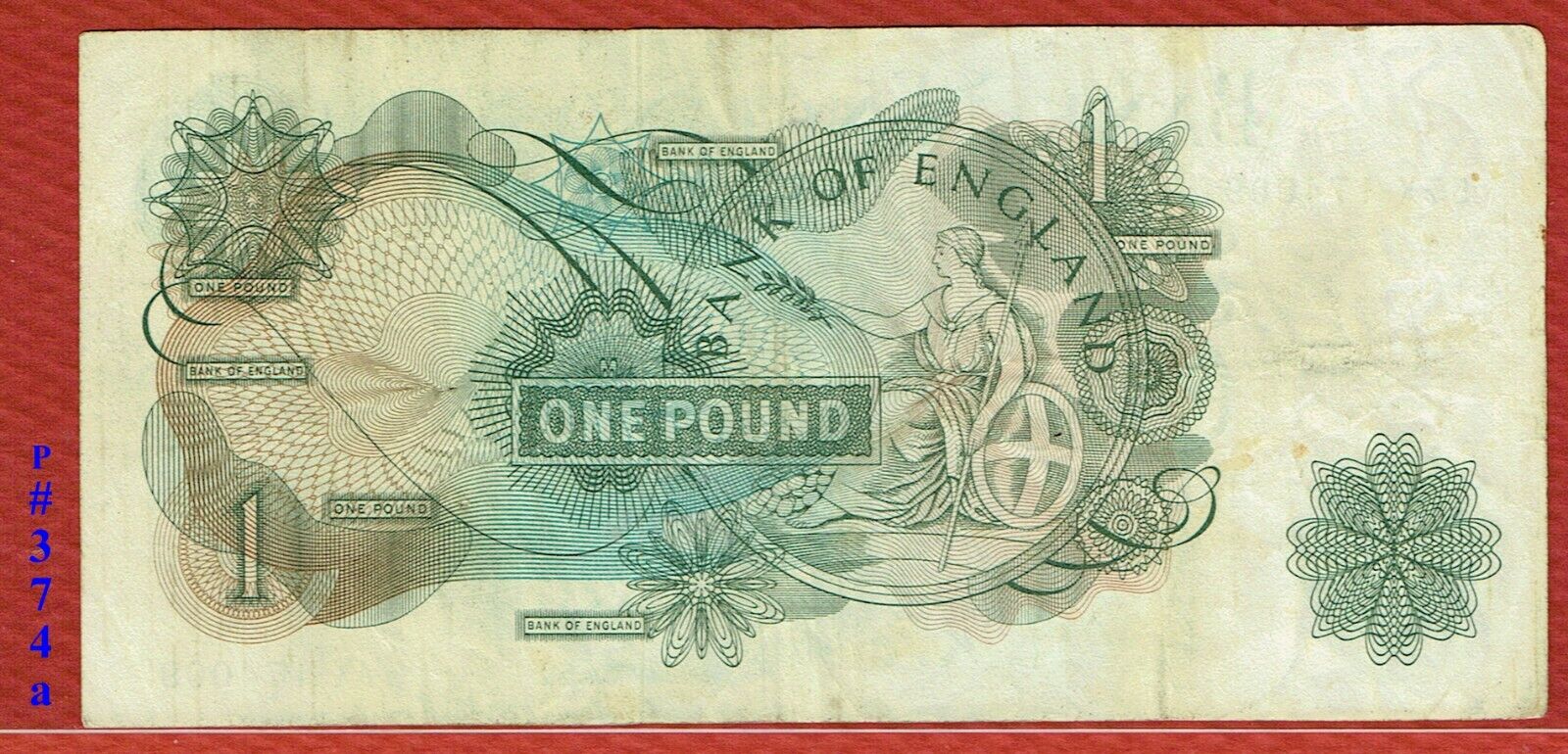 BANK OF ENGLAND 5 £ (PICK#375a) & 4 DIFFERENT SIGNATURE 1 £ SOLD AS A LOT Без бренда - фотография #4