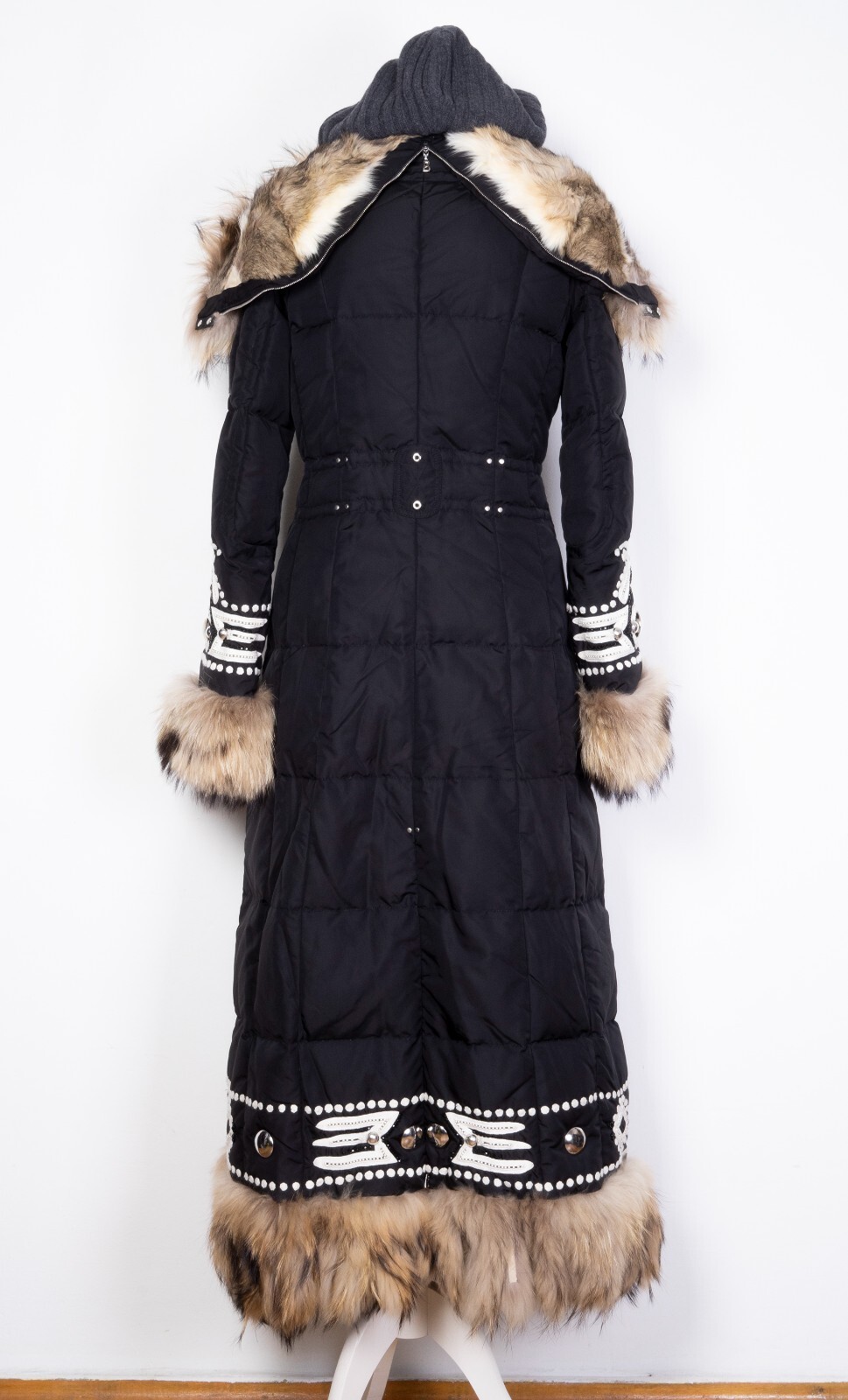 Original BOGNER Goose Down Coat Real Chinchilla Fur Jacket Parka Long Women's S Bogner - фотография #9