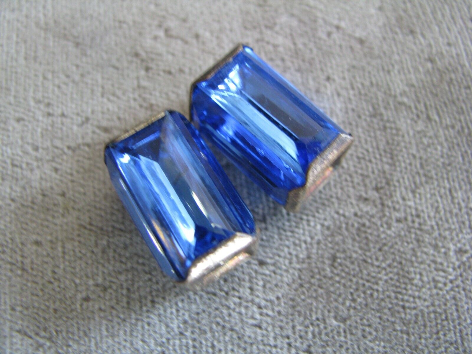 Pr Rare Vintage Channel Set Crystal Beads Blue 16x10m Без бренда - фотография #3