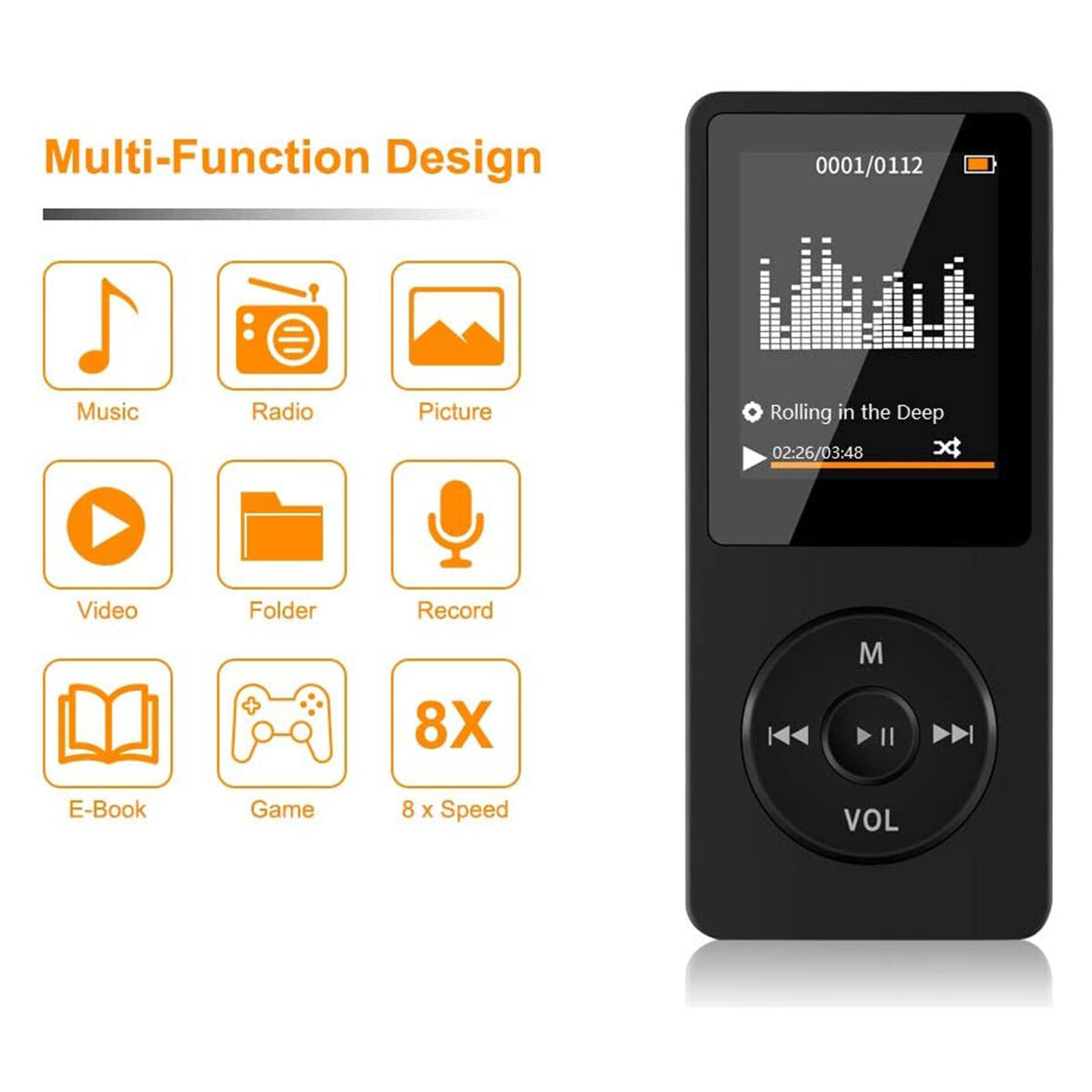 Portable MP3 Player MP4 Media FM Radio Recorder HIFI Music Speakers Lossless US Unbranded Does Not Apply - фотография #4