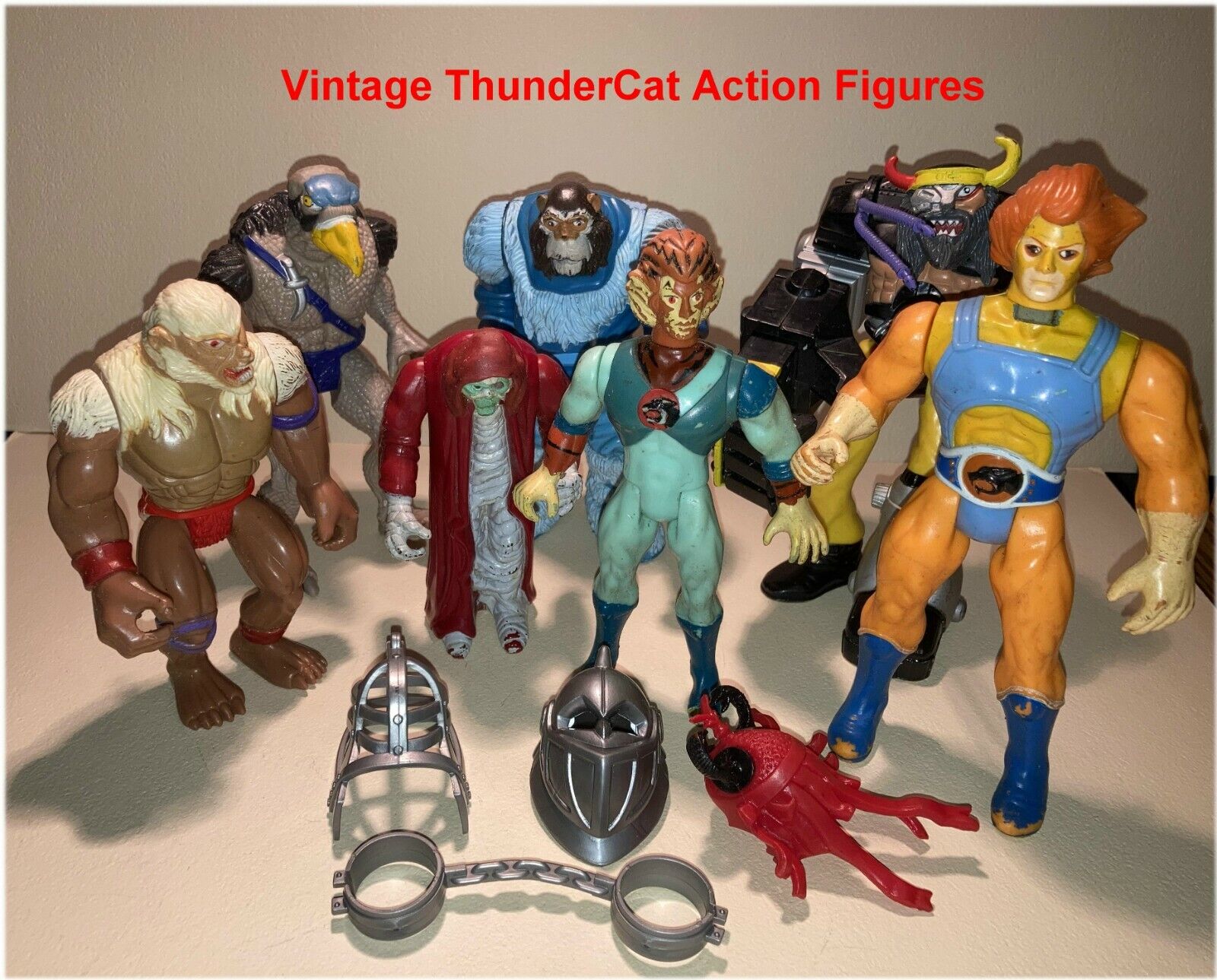 Vintage Lot of Seven ThunderCat Figures (1985-86) including three hard-to-find…. LJN Telepix, LCI, T. Wolf, L J N Toys Ltd.