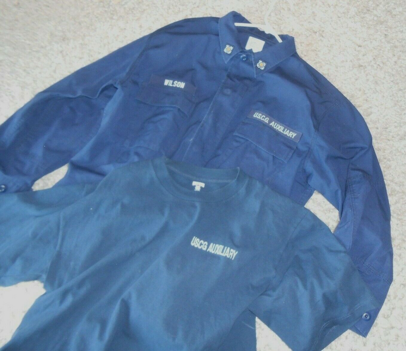  US COAST GUARD Auxiliary LS 46 Short Shirt, XL T-Shirt   2 Items Unknown