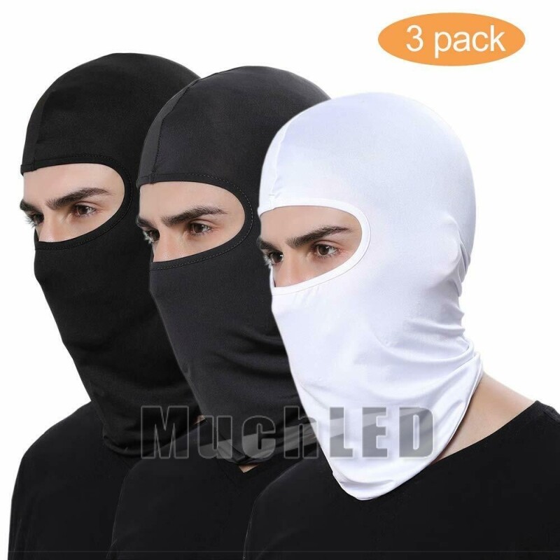 3 Pack Men Balaclava Black Face Mask Lightweight Motorcycle Warmer Ski Unbranded - фотография #2