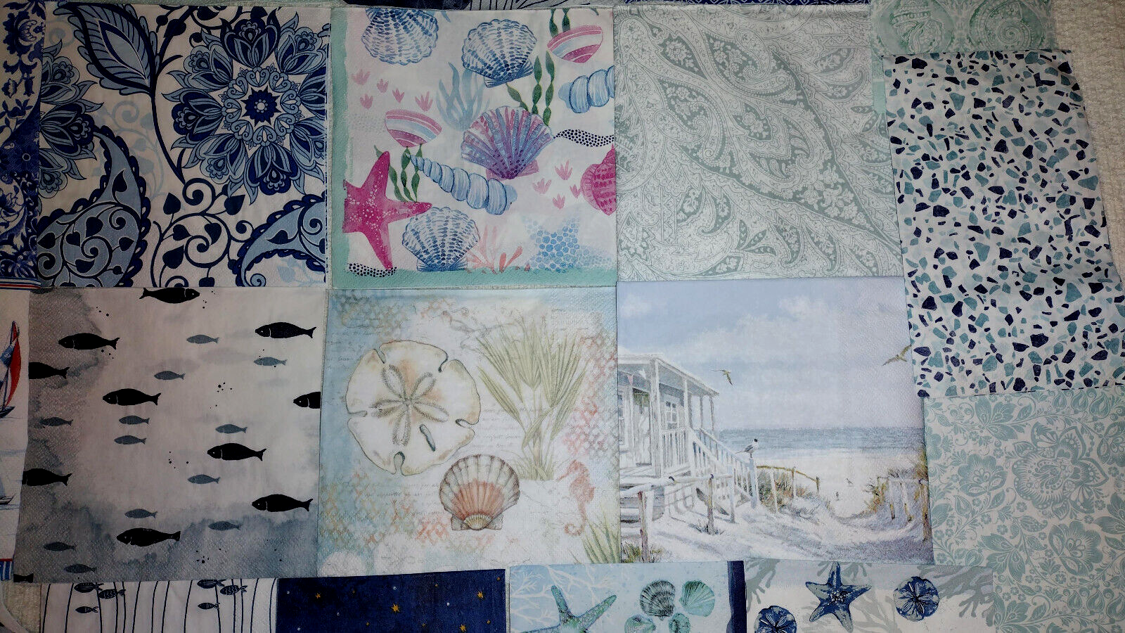 39 WATER NATURE SOOTHING BLUES ~ LOT SET MIXED Paper Napkins ~ Decoupage Crafts Без бренда - фотография #8