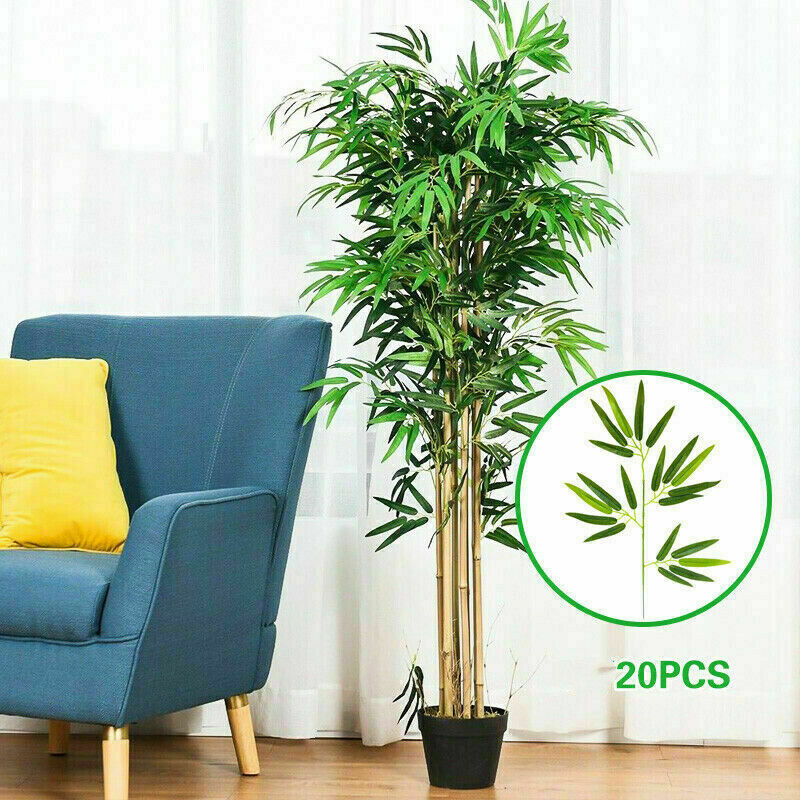 20Pcs Home Decoration Artificial Bamboo Leaf Tree Green Plant Beautiful Gift USA Unbranded Does not apply - фотография #8