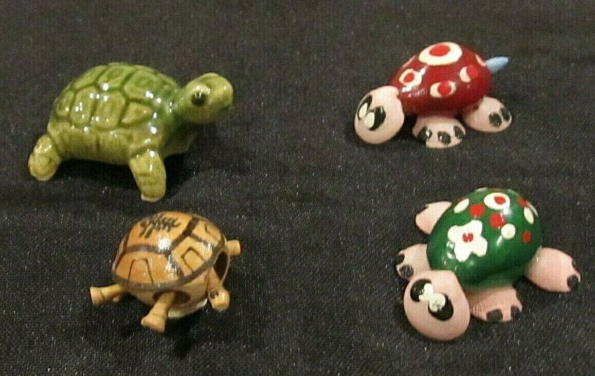 Vintage Miniature  Collection of Turtles Без бренда