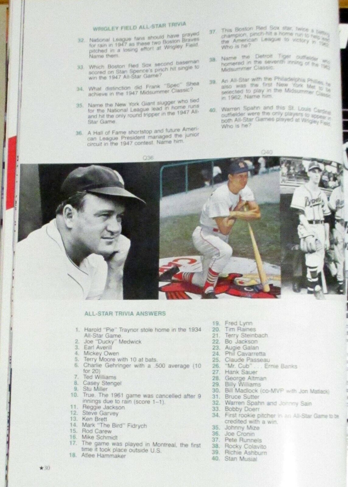 1990 Baseball All-Star Game Program Lot (5)  Chicago  Wrigley Field   96 Pages   Без бренда - фотография #7