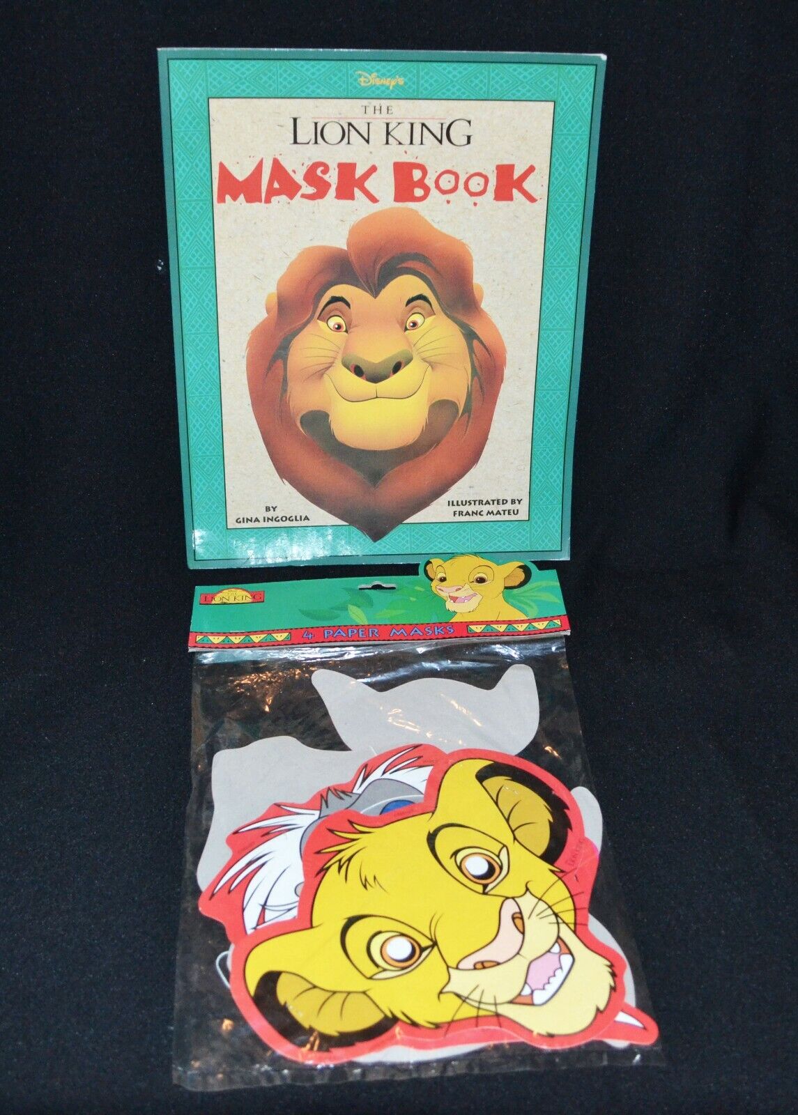 Disney The Lion King Mask Book & Mask Sets Vintage 1994 Без бренда Does Not Apply