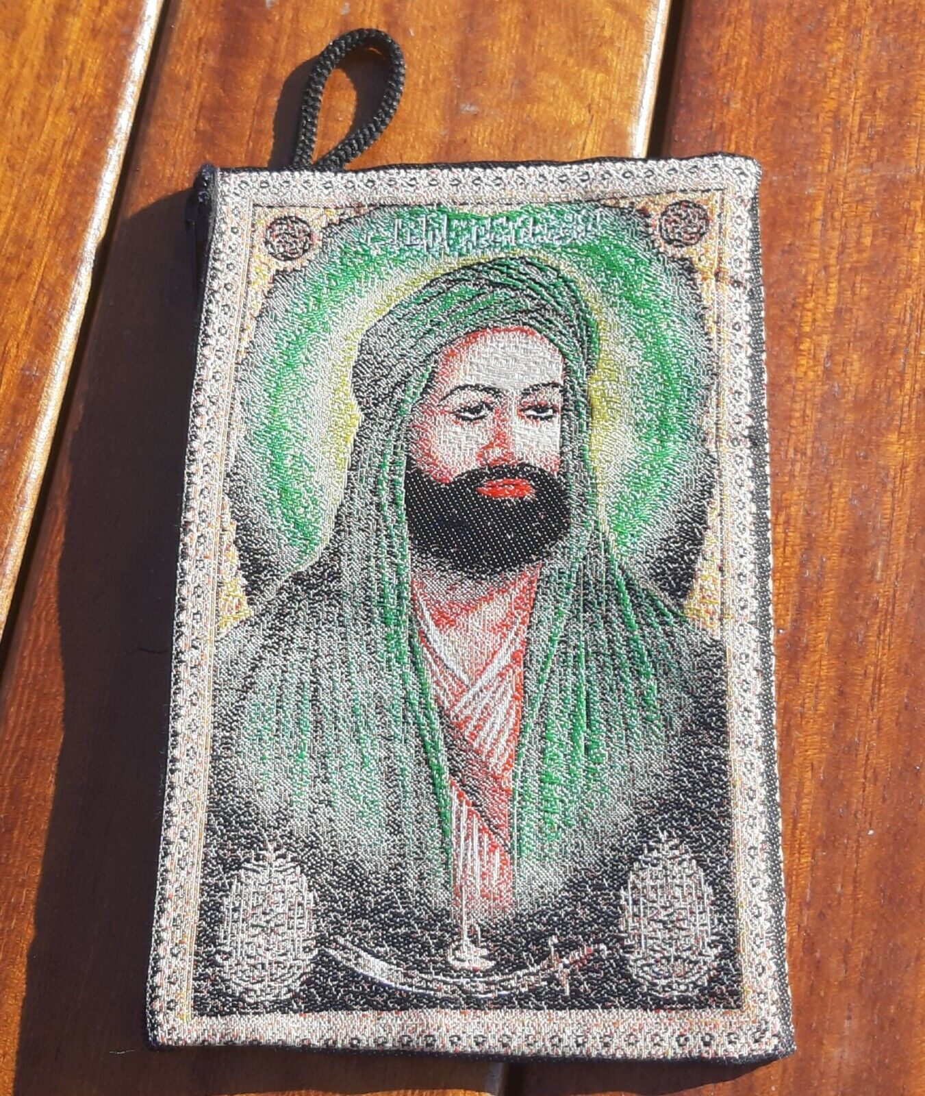 3pcs imam Ali Bag Tapestry Coin Purse Holding Zulfiqar Sword Lion Down His Feet Без бренда - фотография #11