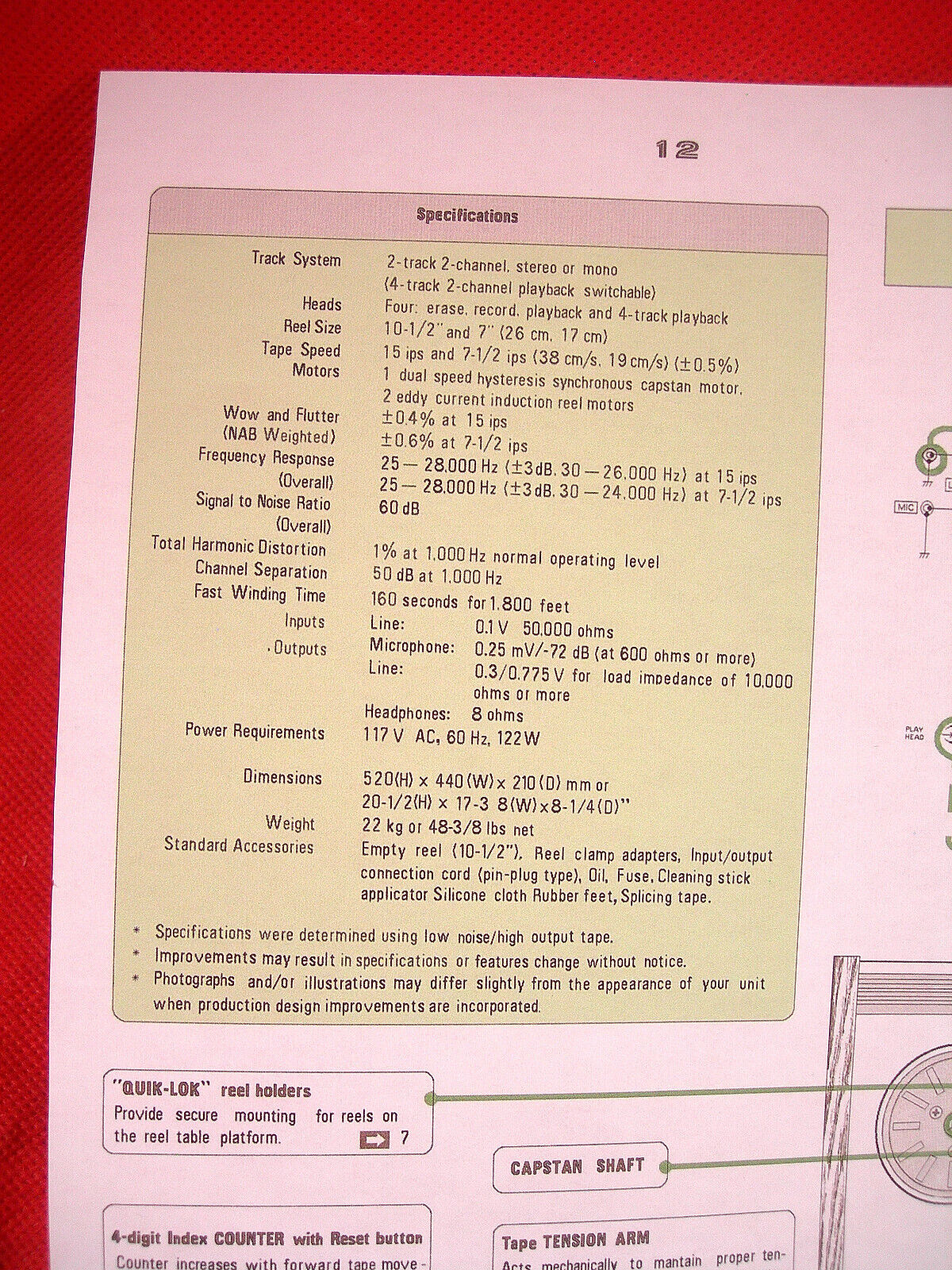 ONE NEW COPY TEAC A-6100 REEL TO REEL TAPE DECK RECORDER OWNER'S MANUAL TEAC A-6100 - фотография #6