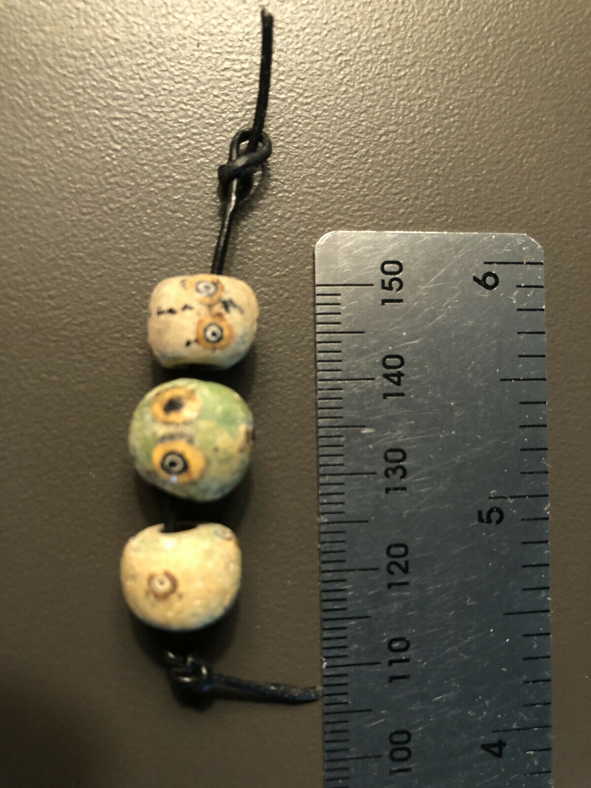 3 Amlash Ancient  Phoenician Glass Eye Beads ~ 600 BCE - 300 BCE ~ Lebanon Без бренда - фотография #10
