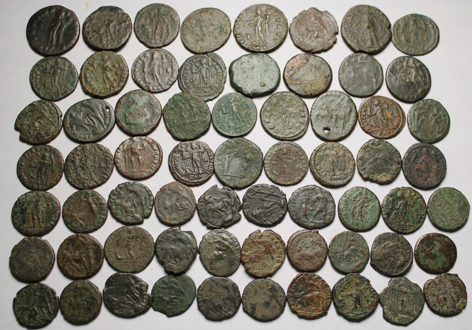 Lot of 3 large coins Rare original Ancient Roman Constantius Licinius Maximianus Без бренда - фотография #8