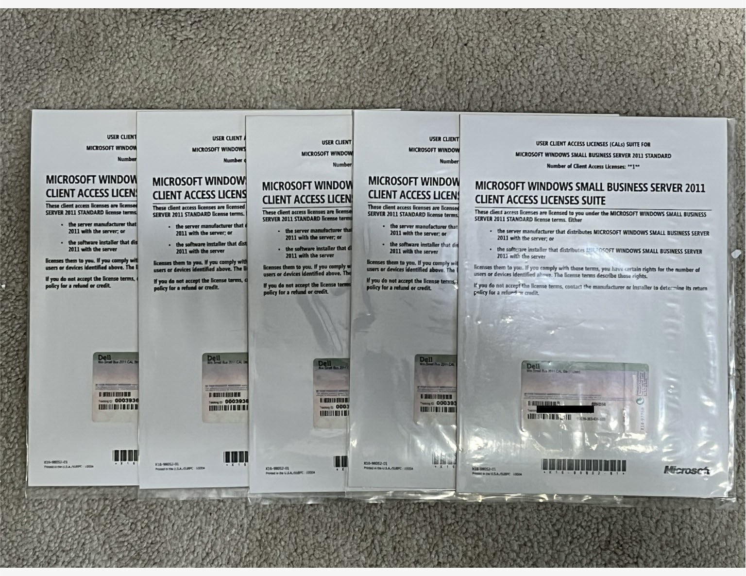 Windows Small Business Server 2011 Client Access License (5 Single User CALS) Microsoft