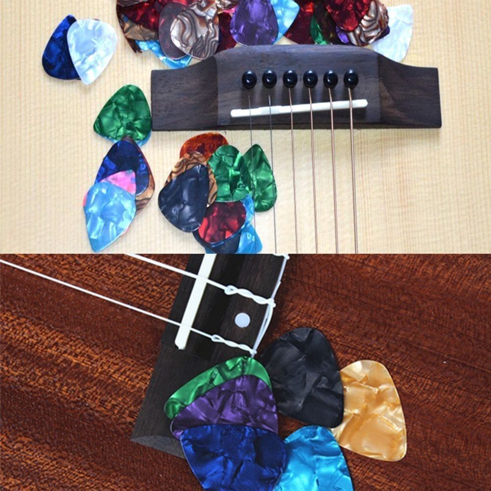 100pcs Guitar Picks Acoustic Electric Plectrums Celluloid Assorted Colors USPS Geartronics Does not apply - фотография #5