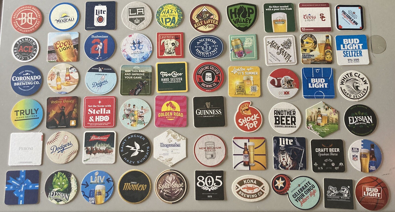 60 Beer Bar Coasters Pint Glass mat coaster Craft Domestic Import Lot A Unique Coors - фотография #2