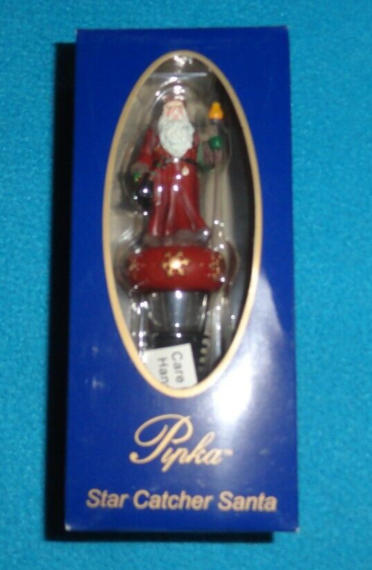 New Pipka Star Catcher Santa Claus Wine Bottle Stopper Christmas Без бренда