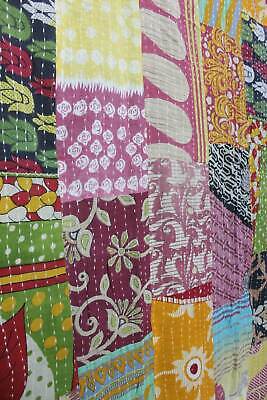 Indian Old Sari Patchwork Curtain Door Drape Boho Decor Cotton Multi Kantha Pair Decor Does Not Apply - фотография #8