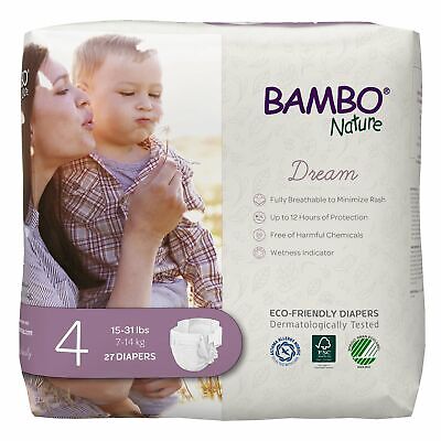 Bambo Nature Baby Baby Diaper Size 4 15 to 31 lbs. 1000016926 81 Ct Bambo Nature 1000016926