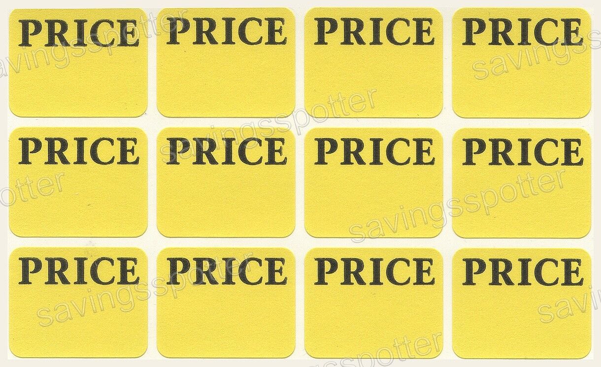 540 Avery Pricing Labels Price Tag Removable Adhesive Rectangular Yellow Sticker Avery Dennison Does Not Apply