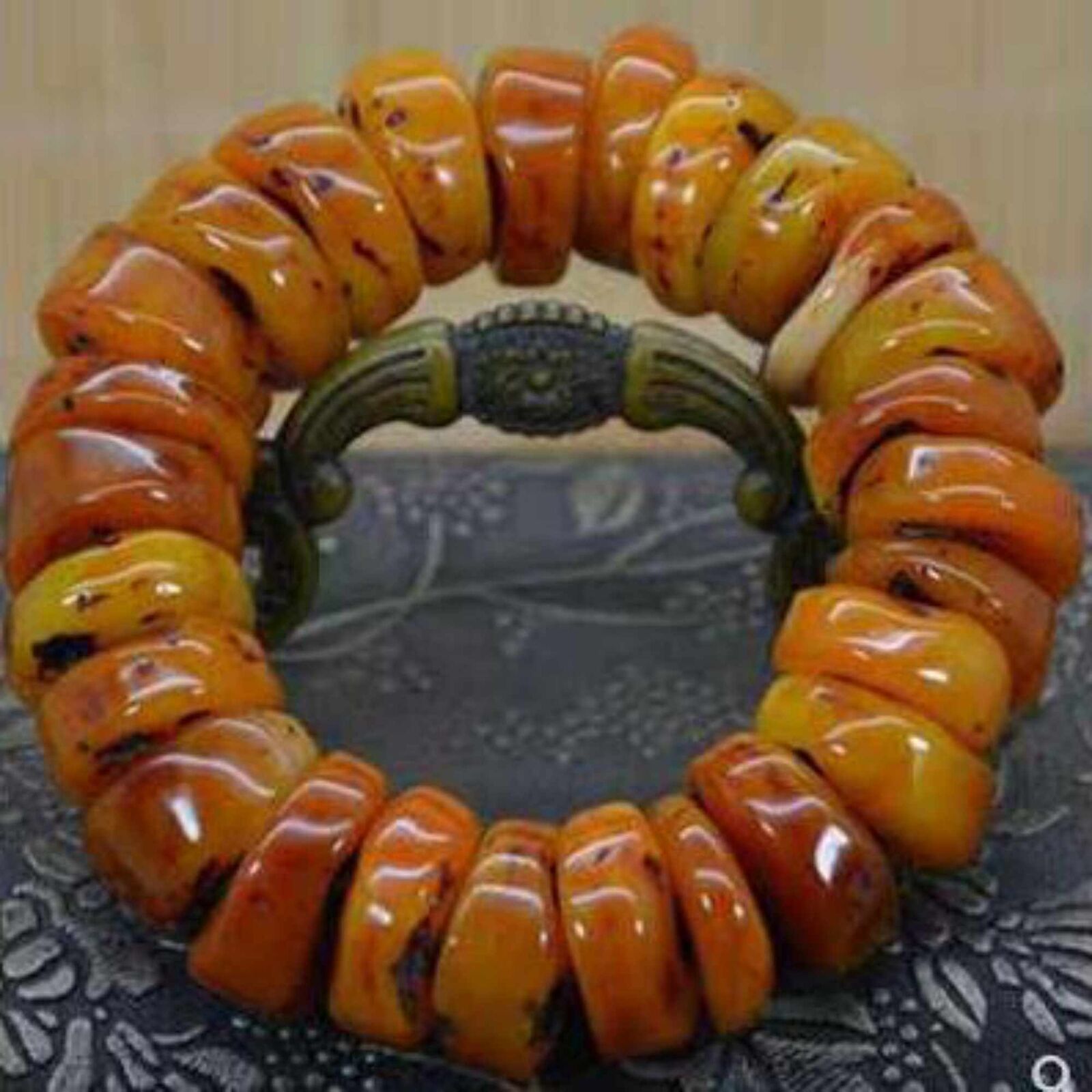 Retro abacus bead amber bracelet amber beeswax bracelet bracelet Elegant Unbranded - фотография #5