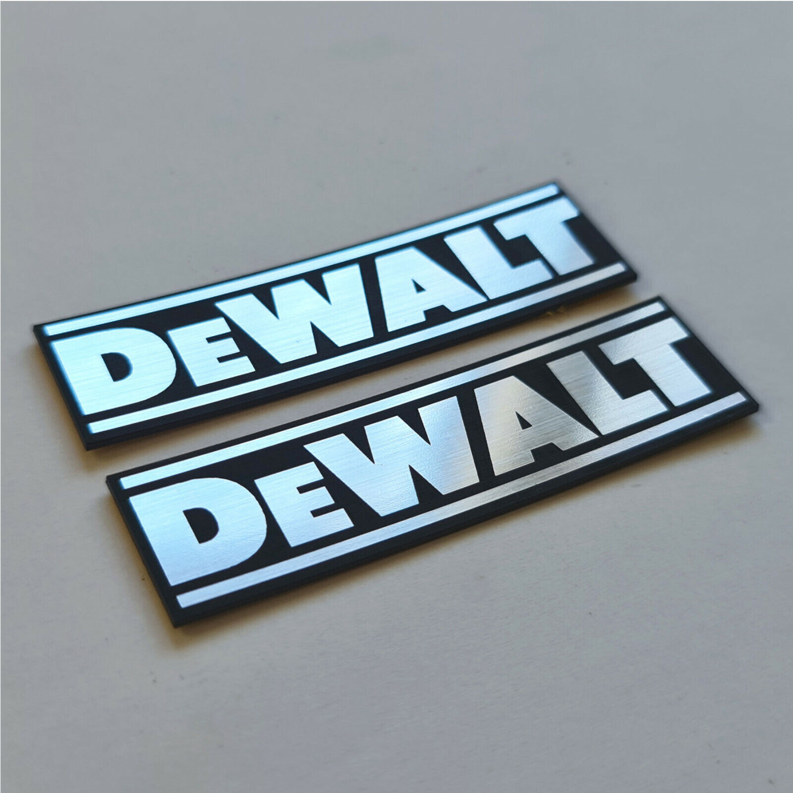 DeWalt - Sticker Case Badge Decal - Chrome Reflective - Two Emblems  Unbranded Does Not Apply - фотография #2