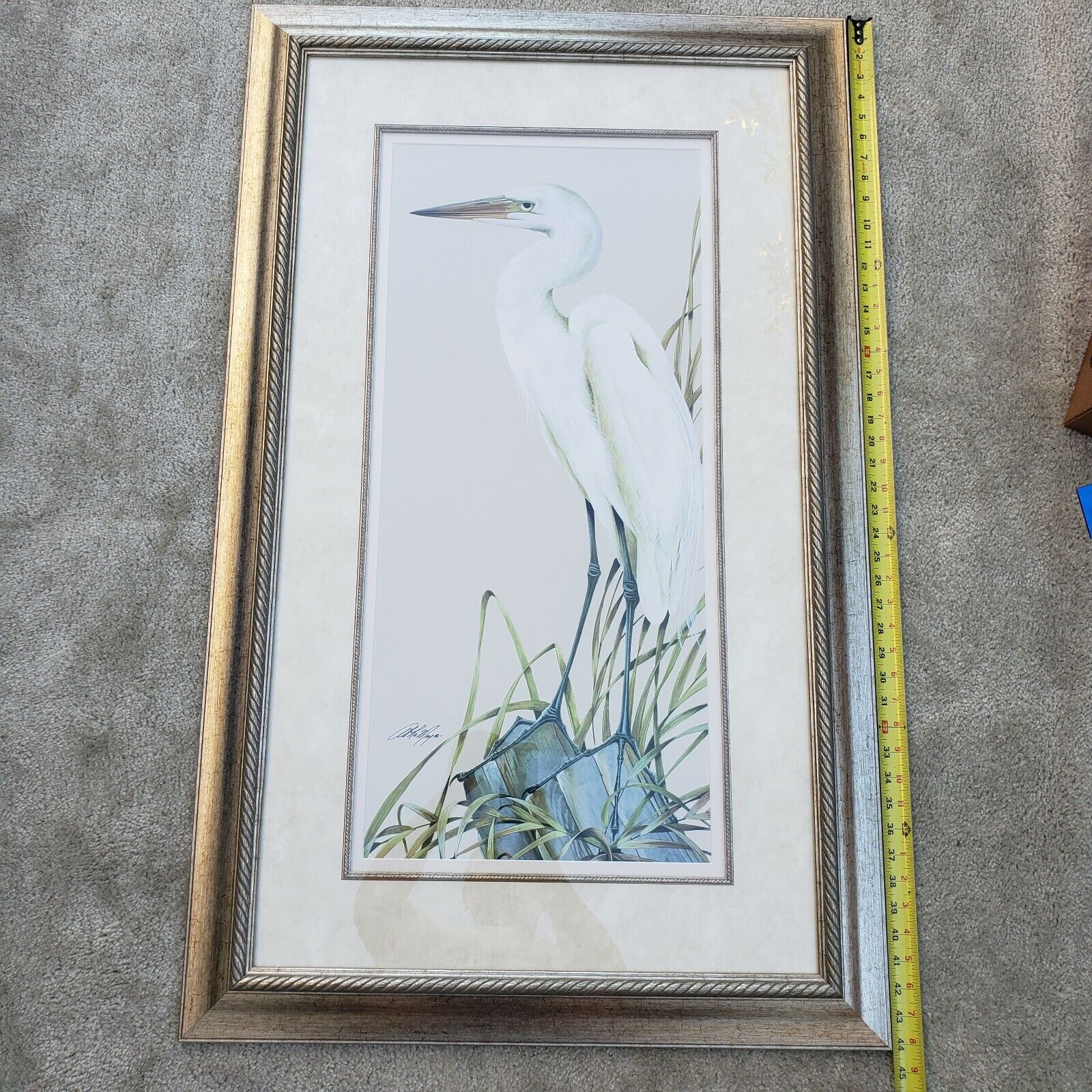 2 Art Lamay Marsh Master & Marsh Beauty Signed Prints Great Blue Heron 27" x 44" Без бренда - фотография #5