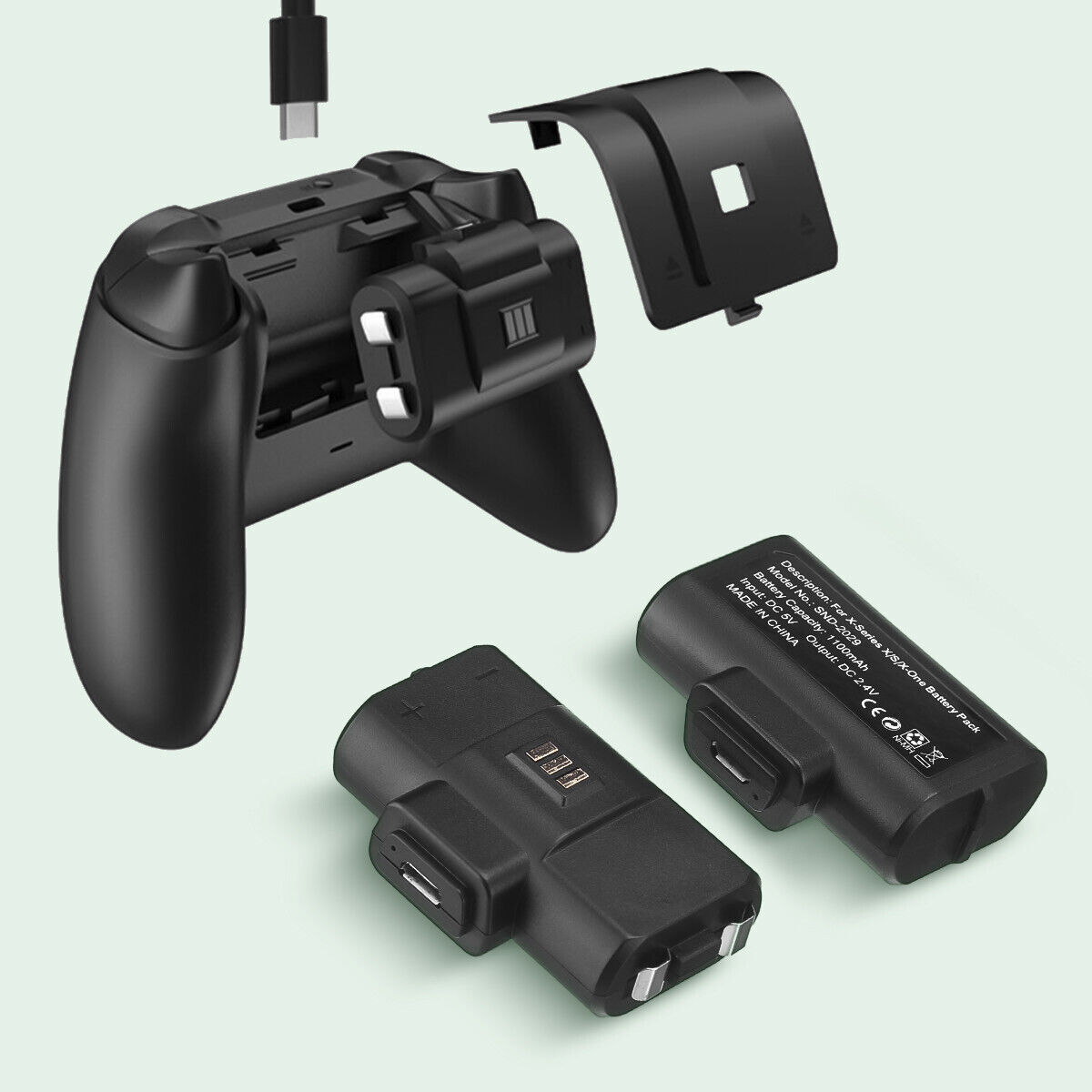 Rechargeable Battery Pack For XBox One X/S Series X/S Controller & Charger Cable EBL - фотография #6