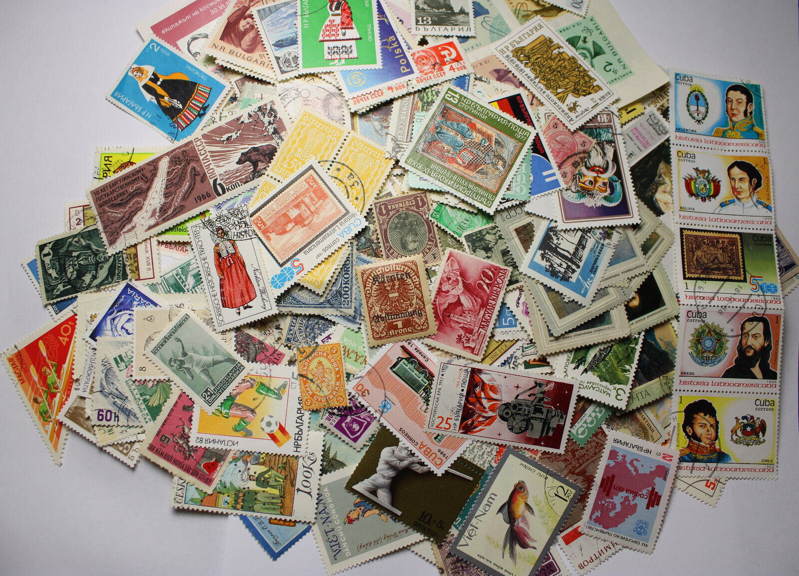 Lot of 5 original Europe, Poland & world post stamps stamped free shipping Без бренда - фотография #11